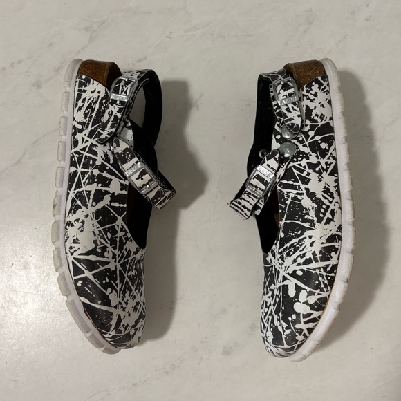 Birkenstock Alpro Women’s 6 Leather White Black Clogs Outdoor Granola Girl - Picture 5 of 8